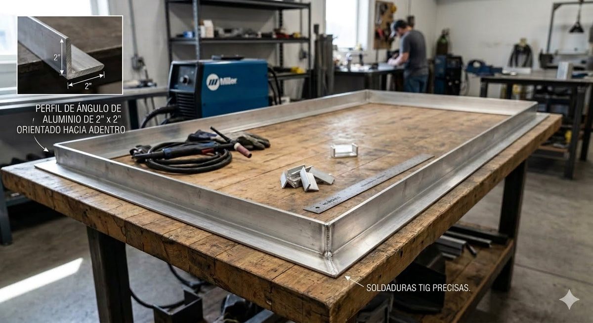 Premium Welded Aluminum Frame (8' x 4' / 2" x 2" Angle)
